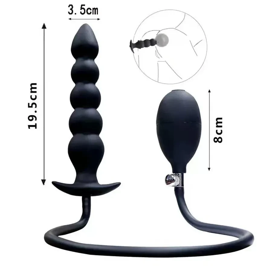 plug anal inflable silicona adaptable
