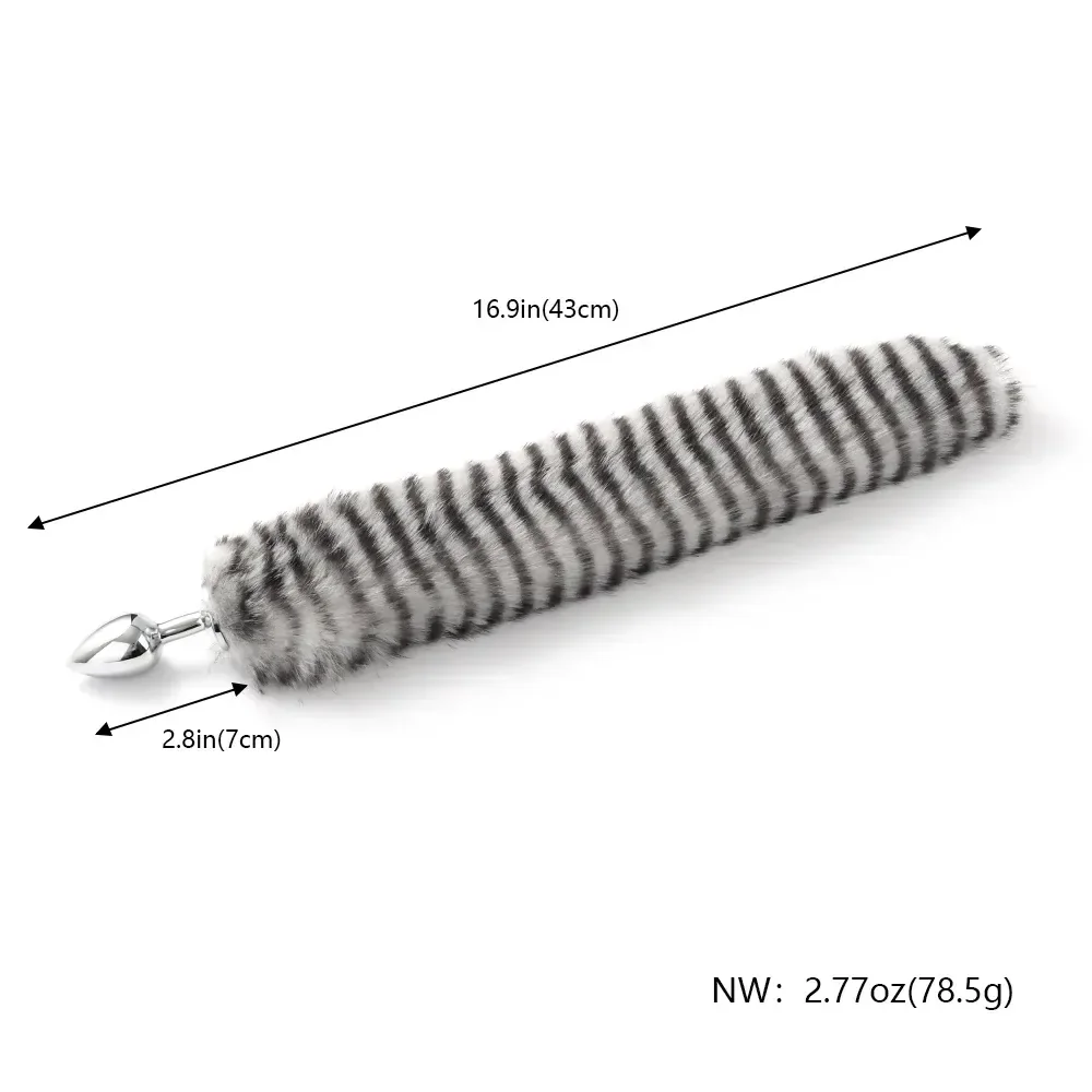 plug anal metal con cola suave