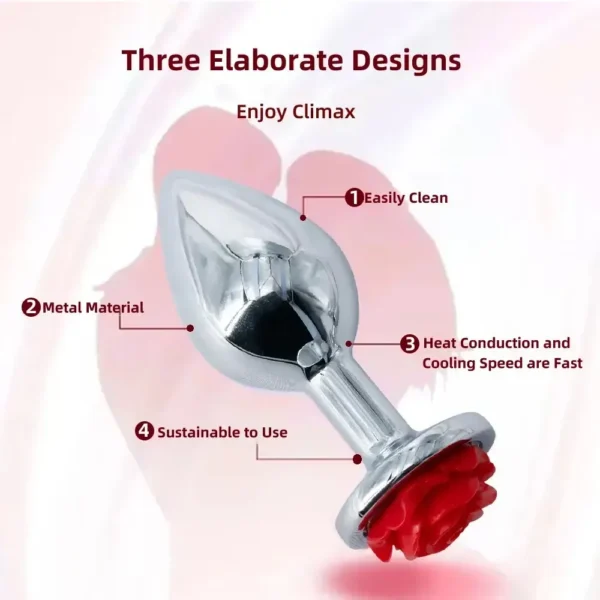plug anal metal rosa alta calidad