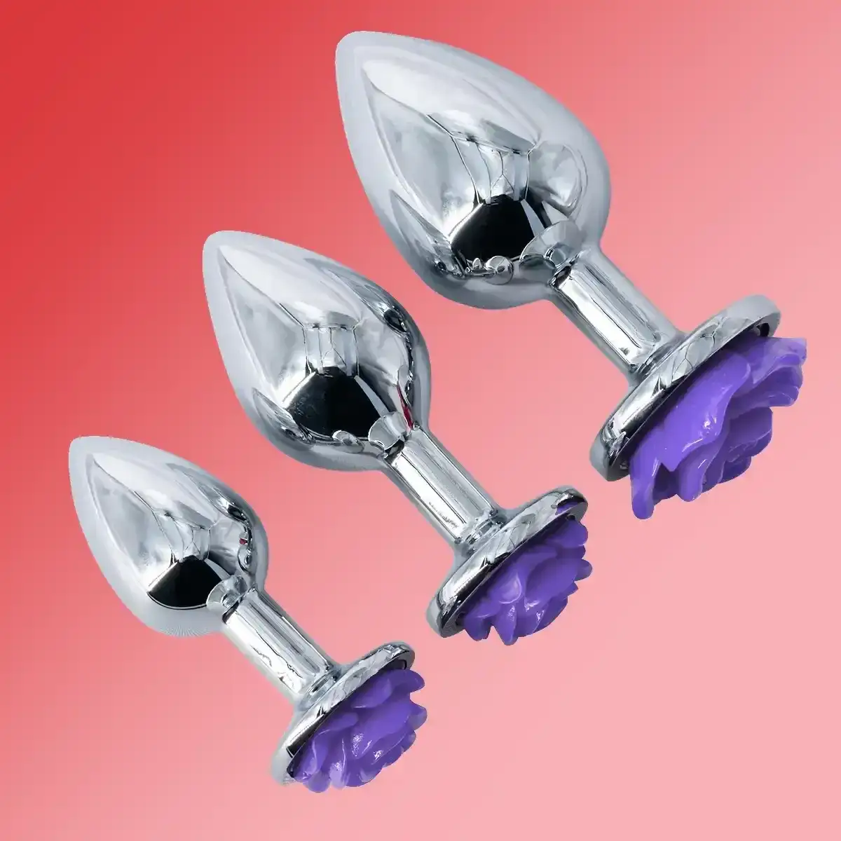 plug anal metal rosa grande
