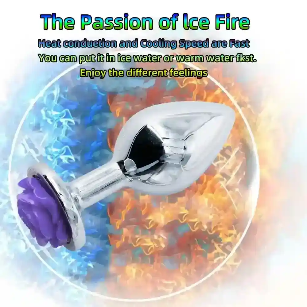 plug anal metal rosa mediano