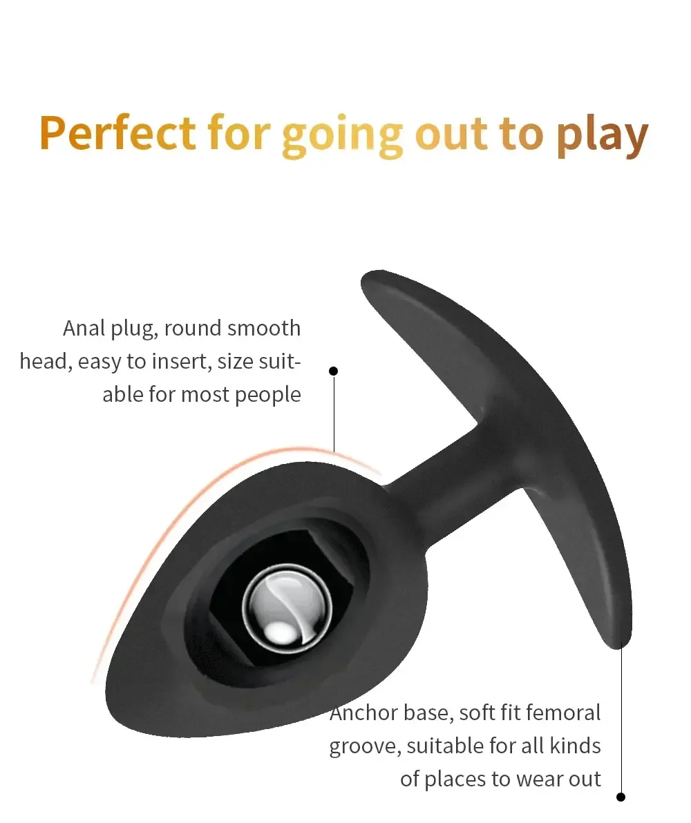 plug anal negro con bola