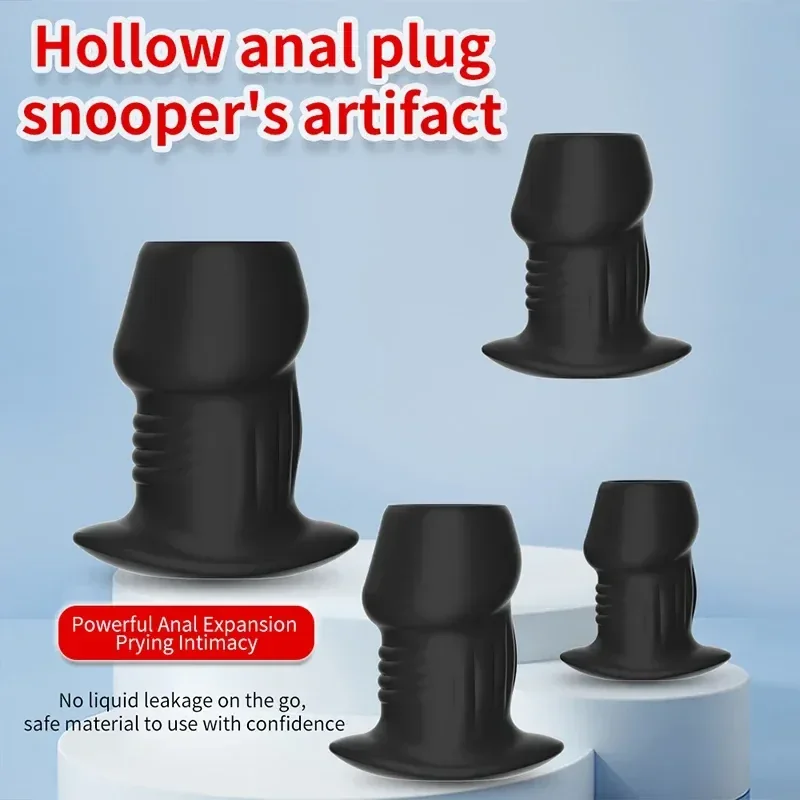 plug anal negro con relieve hombre