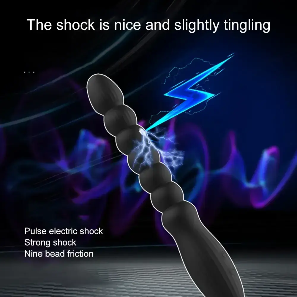 plug anal negro de silicona vibrante