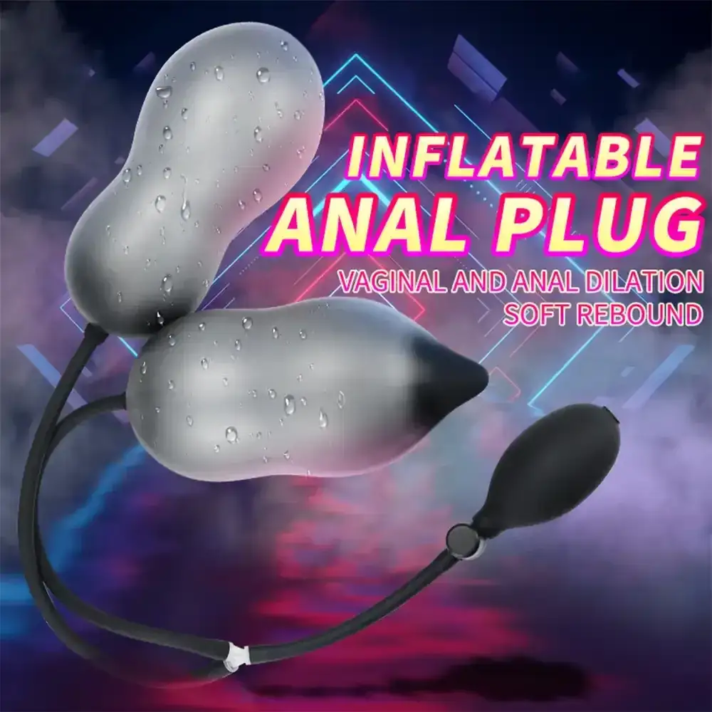 plug anal negro silicona expandible