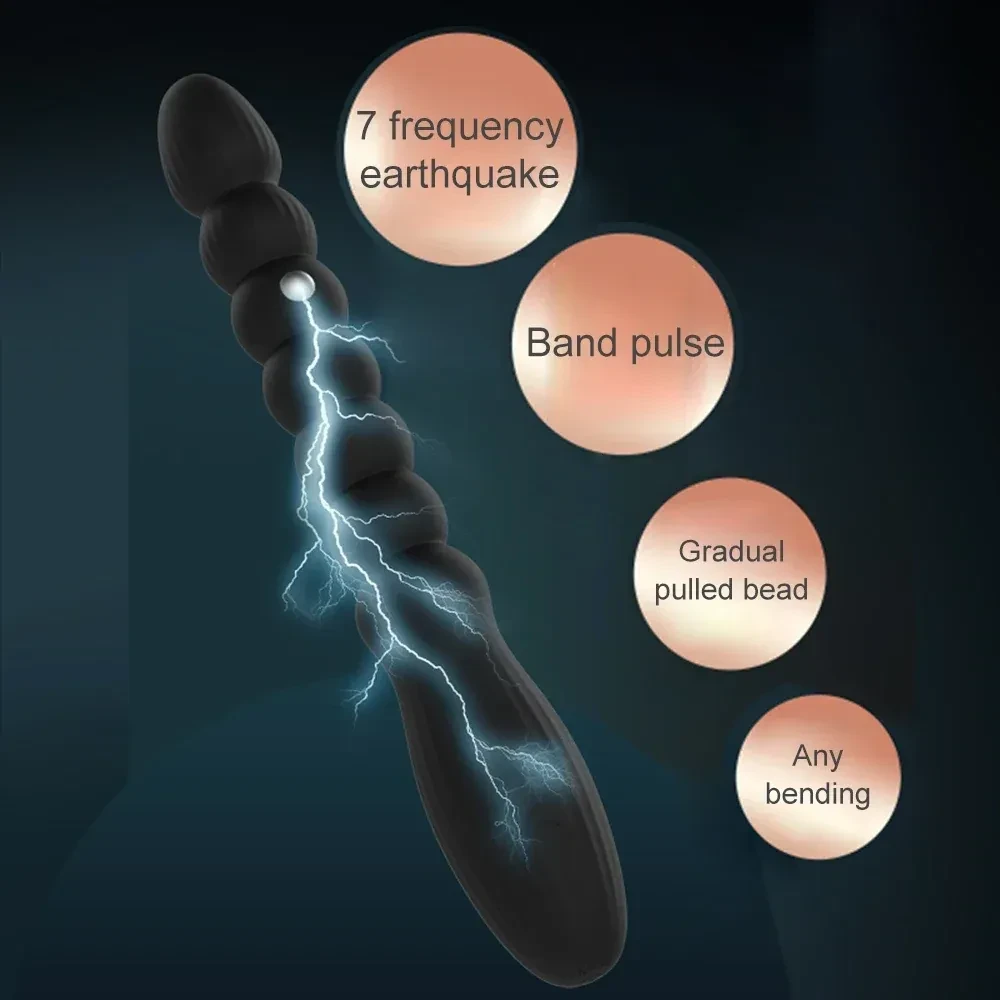 plug anal negro vibratorio recargable