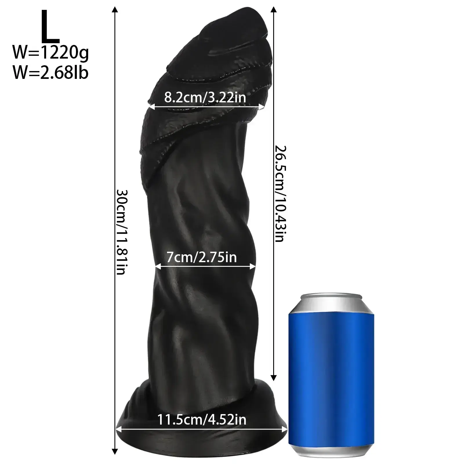 plug anal pvc negro con ventosa