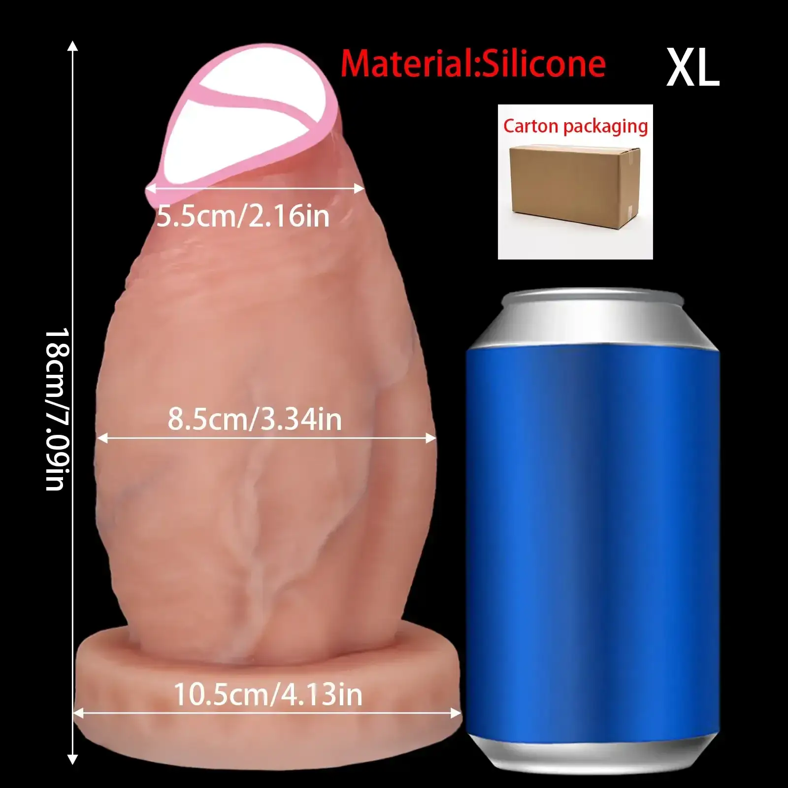 plug anal realista silicona medica tamano