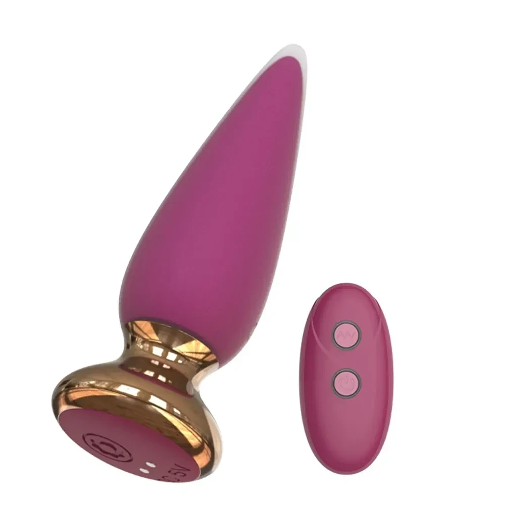 plug anal rojo con vibracion prostatica