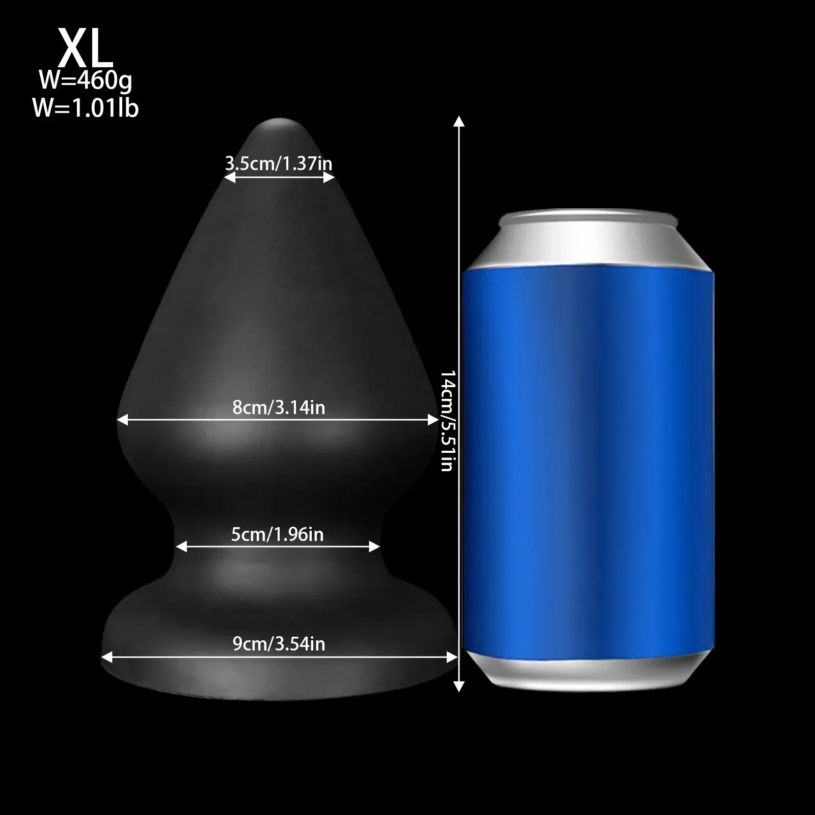 plug anal silicona con ventosa