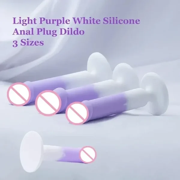 plug anal silicona con ventosa mediano
