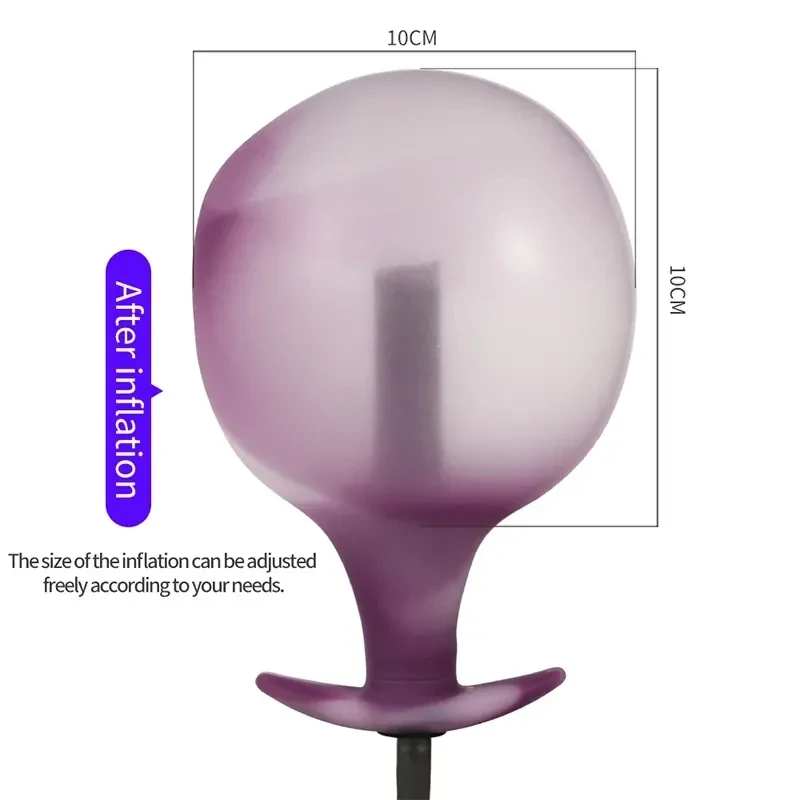 plug anal silicona medica inflable grande
