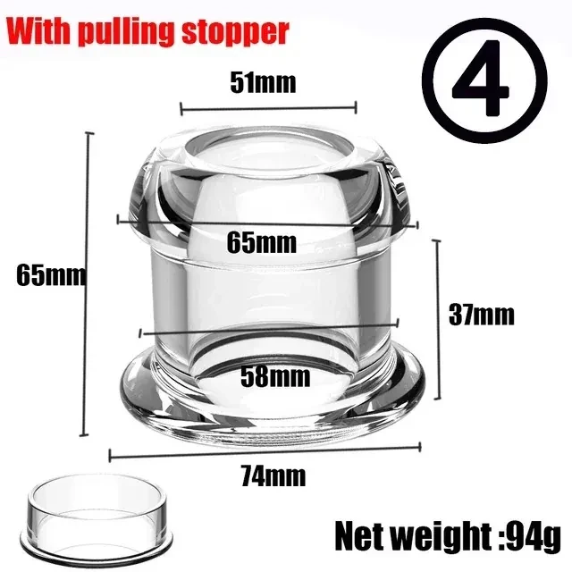 plug anal transparente de grado médico