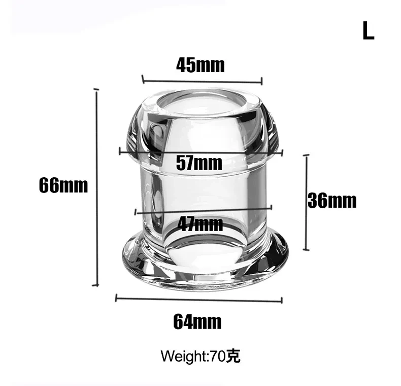plug anal transparente hueco pequeno