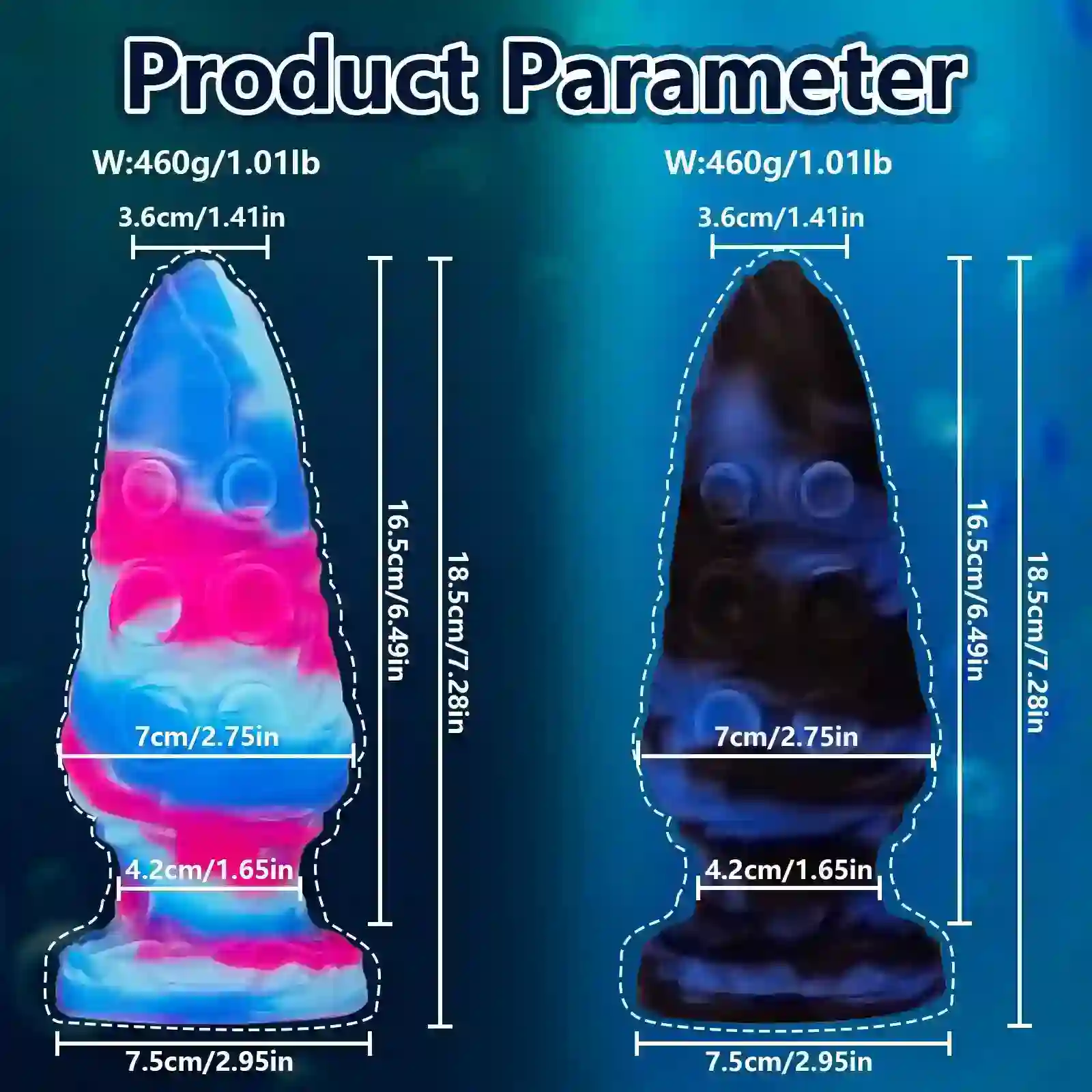 plug anal ventosa con tentaculos realistas