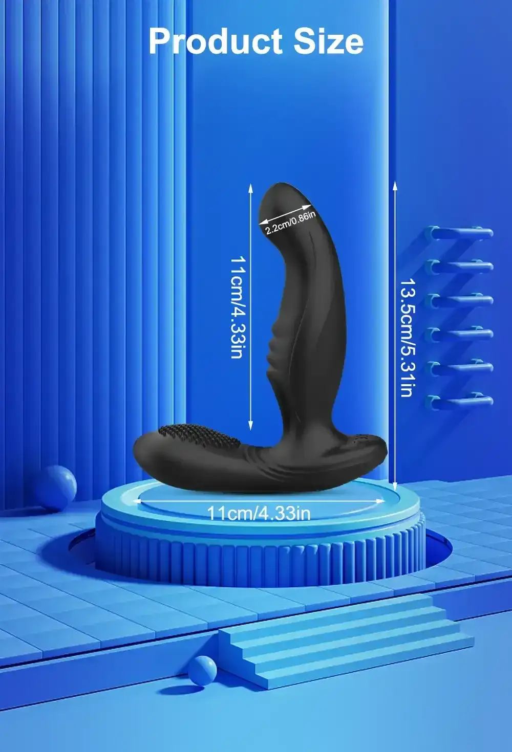 plug anal vibrador ergonomico silicona