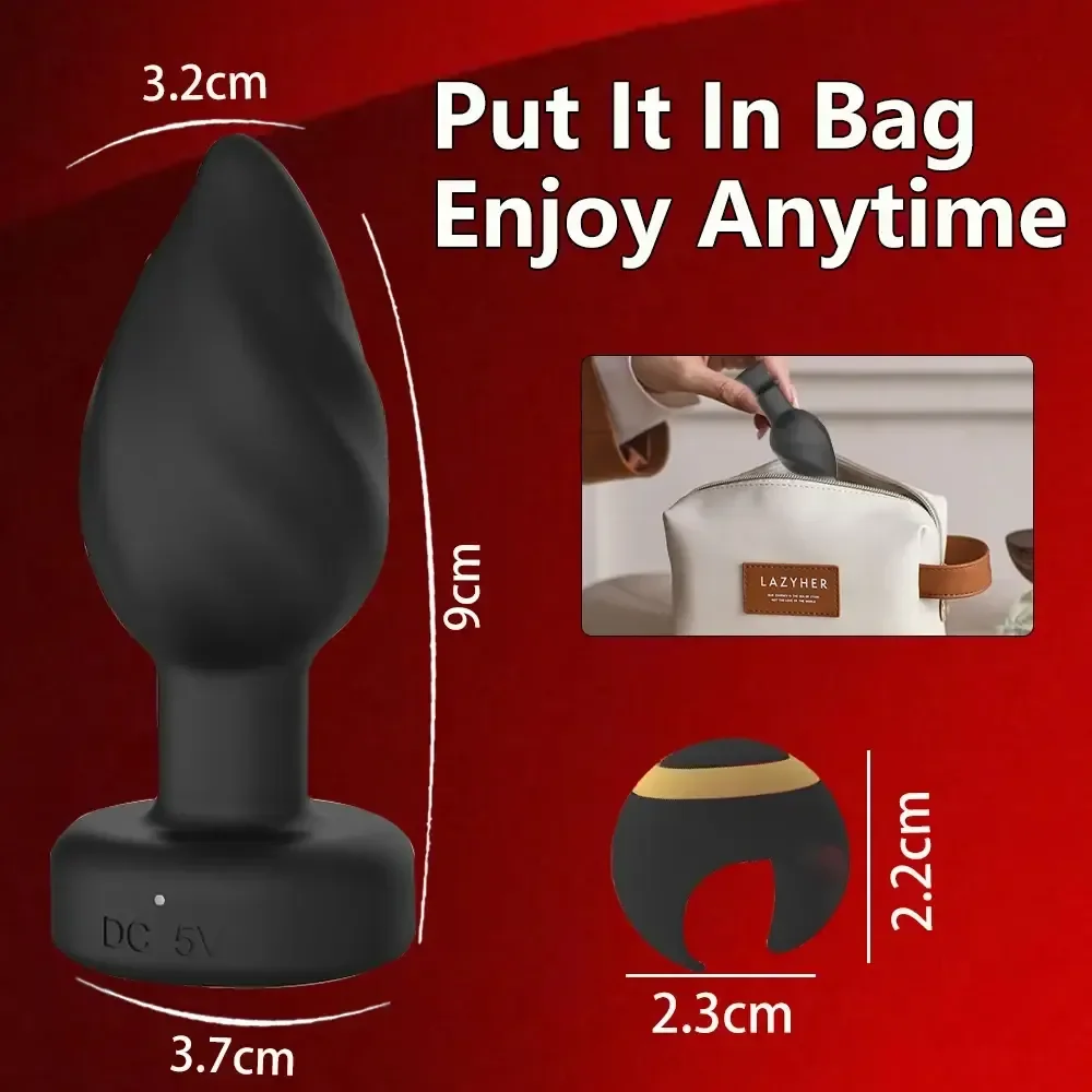 plug anal vibrante con luz led