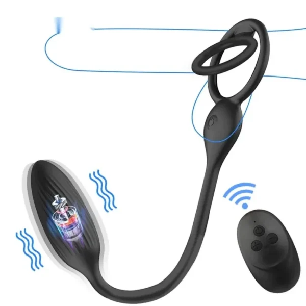 plug anal vibratorio con anillo silicona