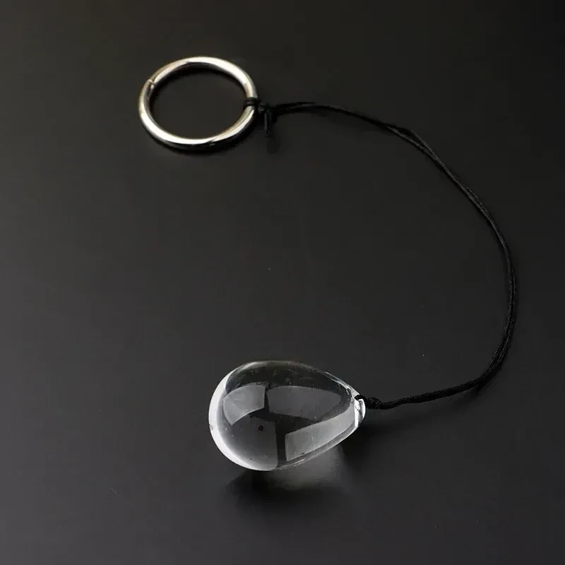 plug anal vidrio transparente grande