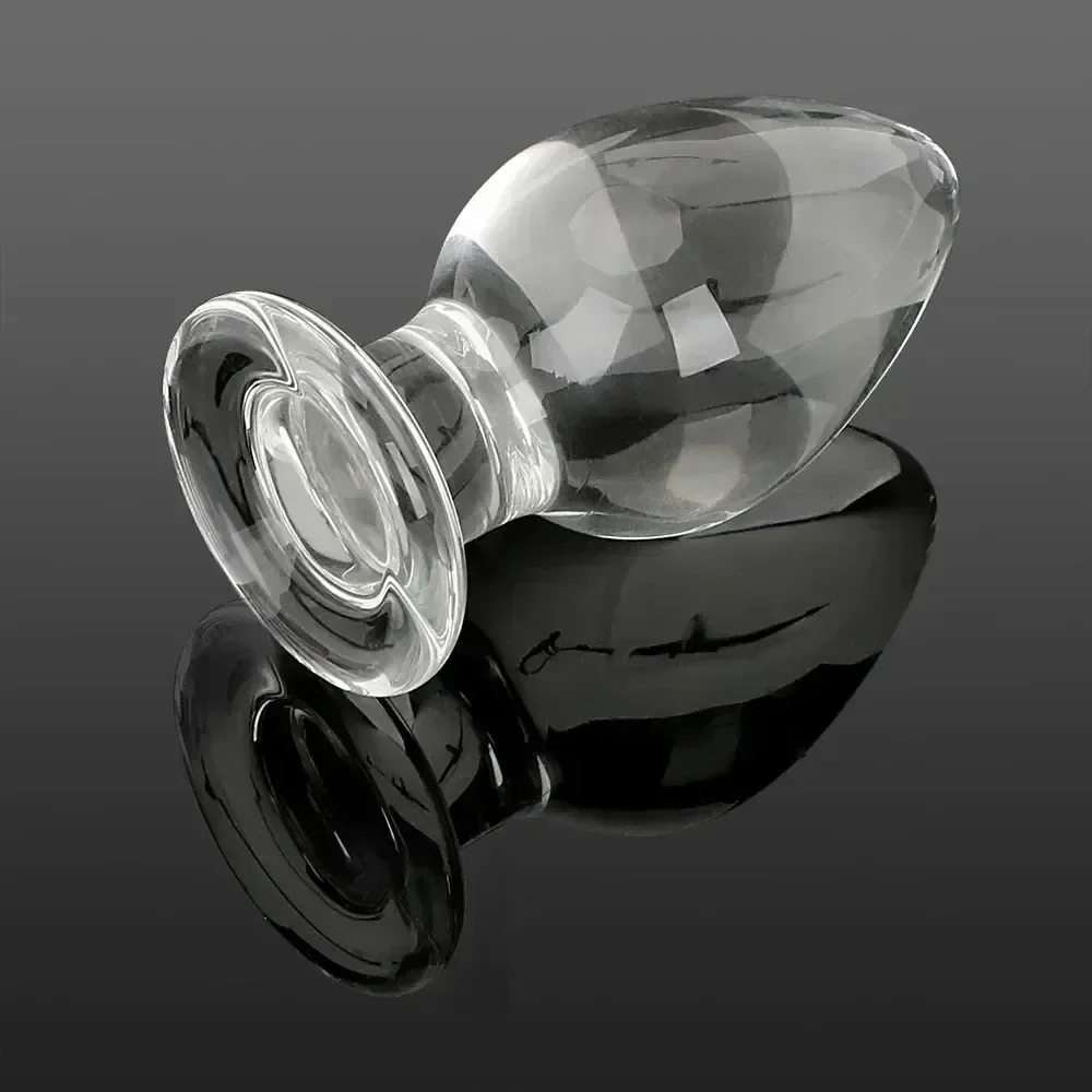 plug anal vidrio transparente premium