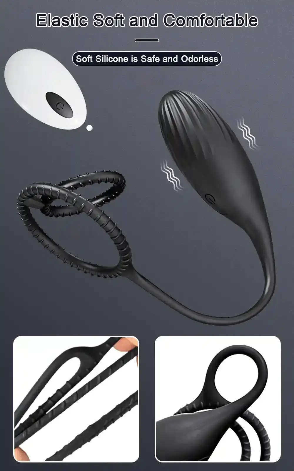 plug anal y anillo pene vibratorio