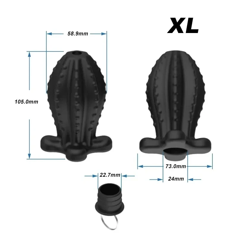 plug negro hueco para adultos