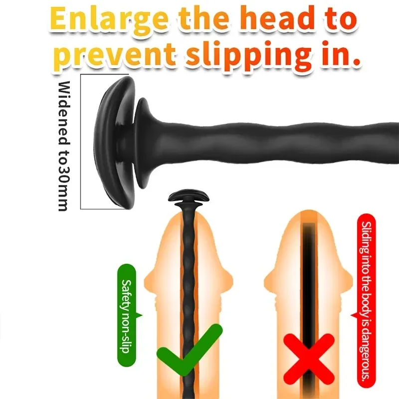 plug uretral negro silicona grado medico