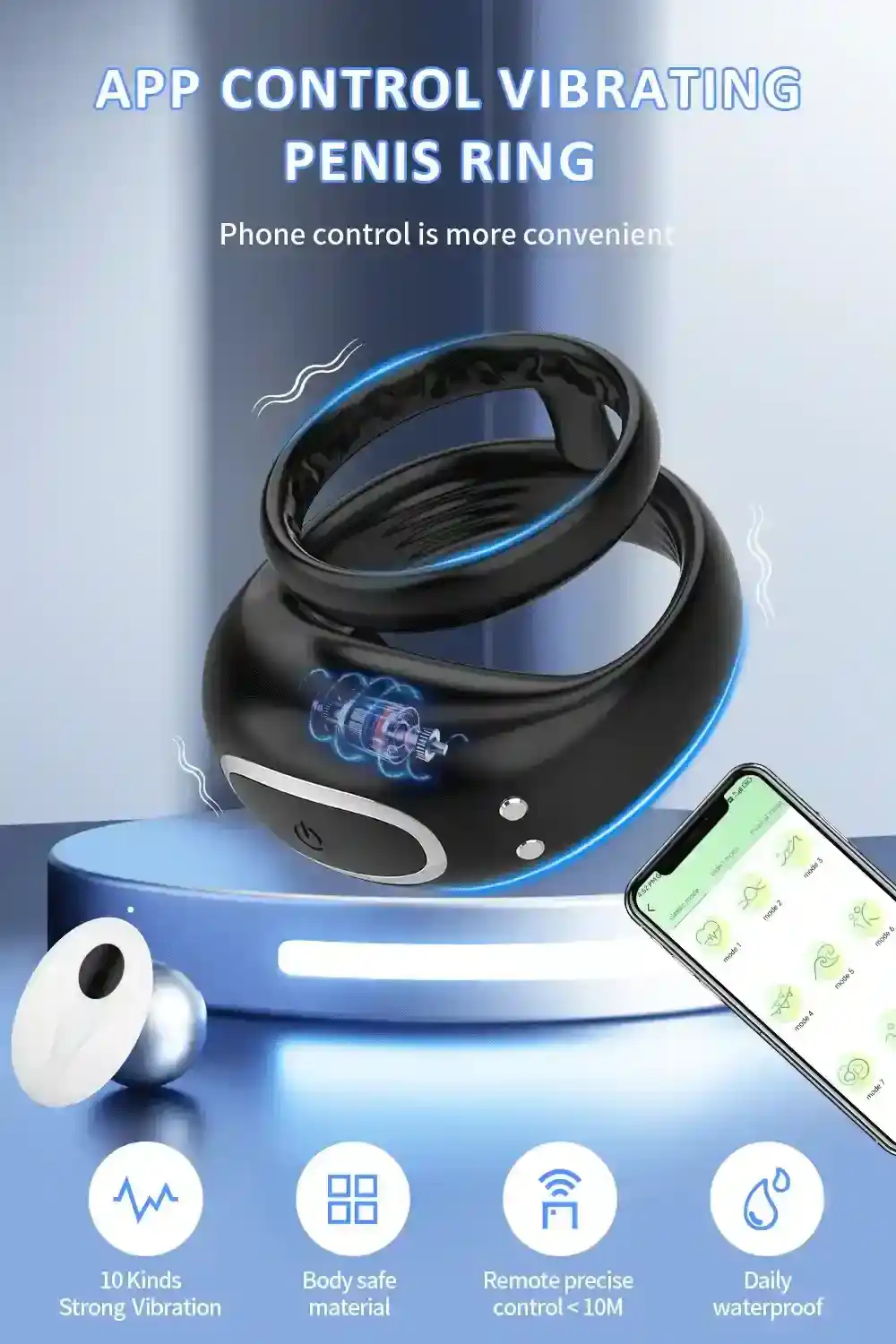 potenciador ereccion vibrador con control