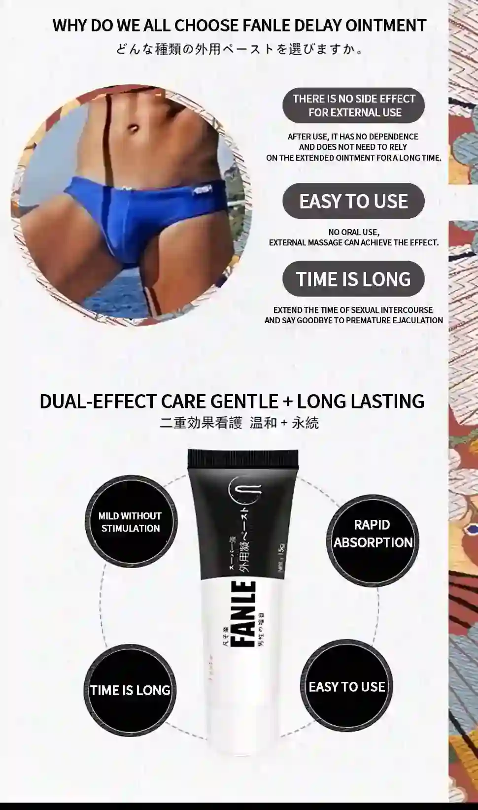 retardante en crema para hombres