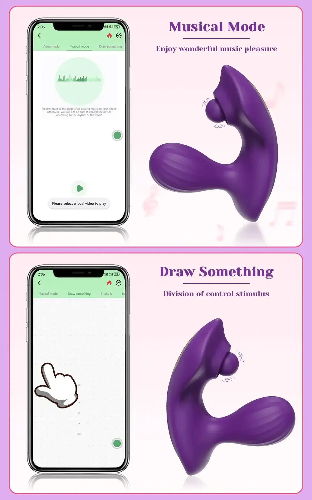 ropa interior vibrante con control app