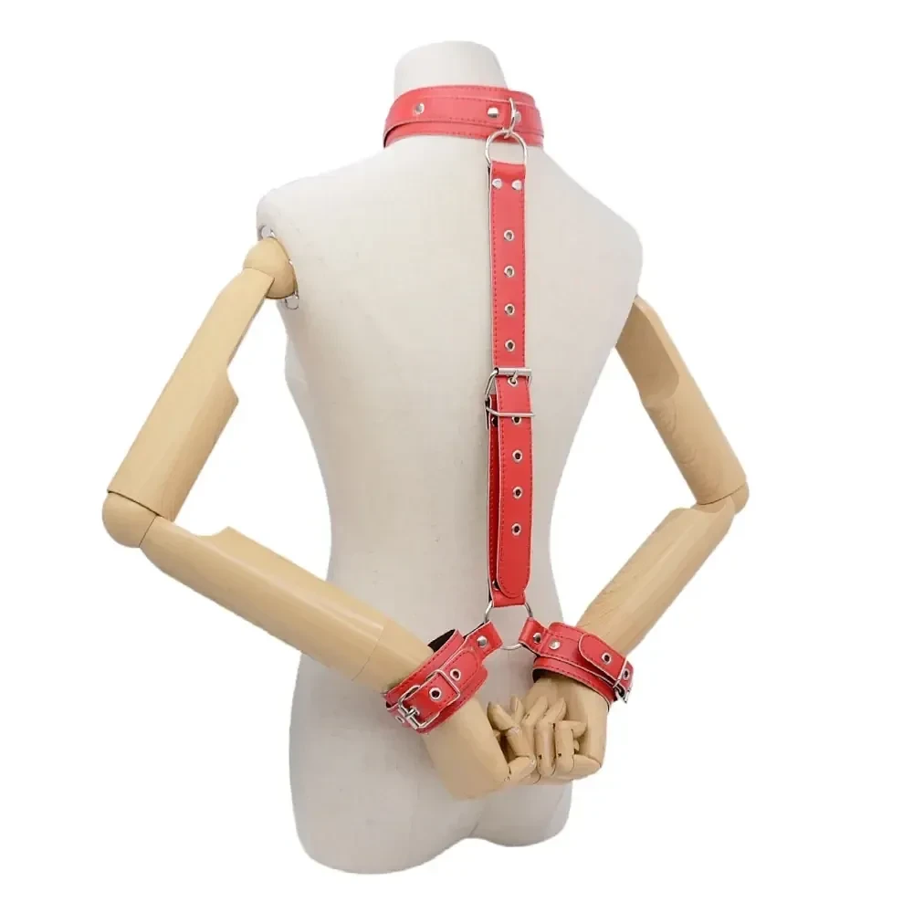 set bdsm de cuero pu para adultos