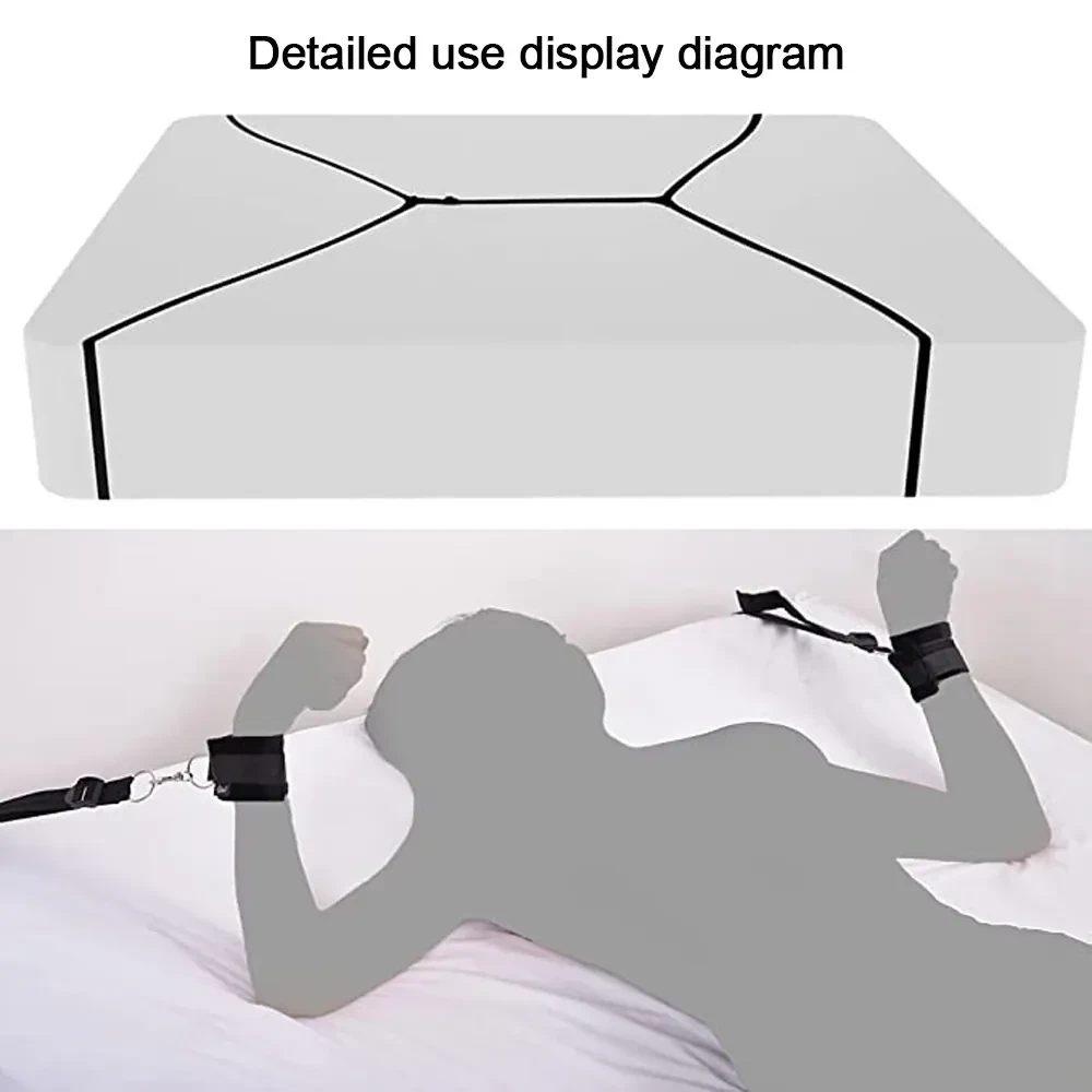 set bdsm pareja cuero pu felpa ajustable