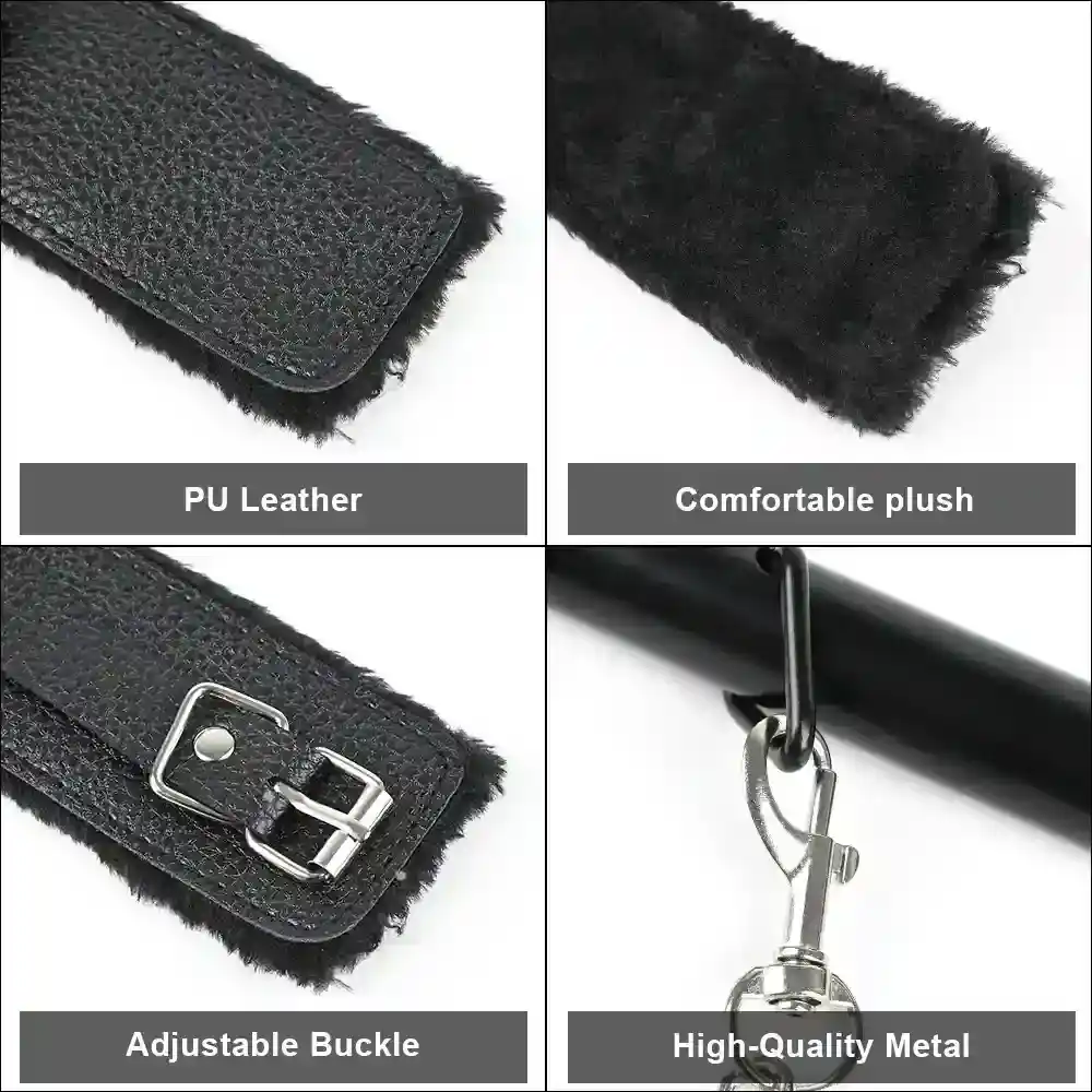 set completo bdsm cuero pu metal