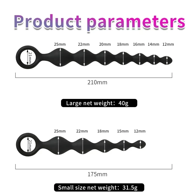 sex toy anal cuentas silicona