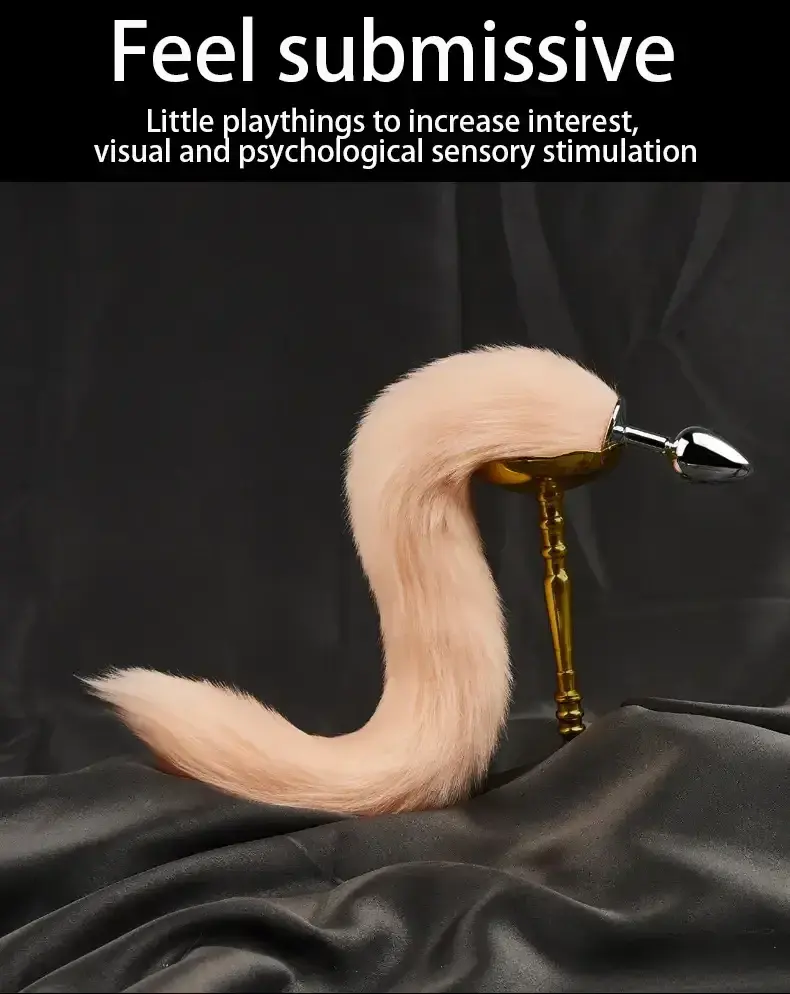 sex toy anal de acero con pelo