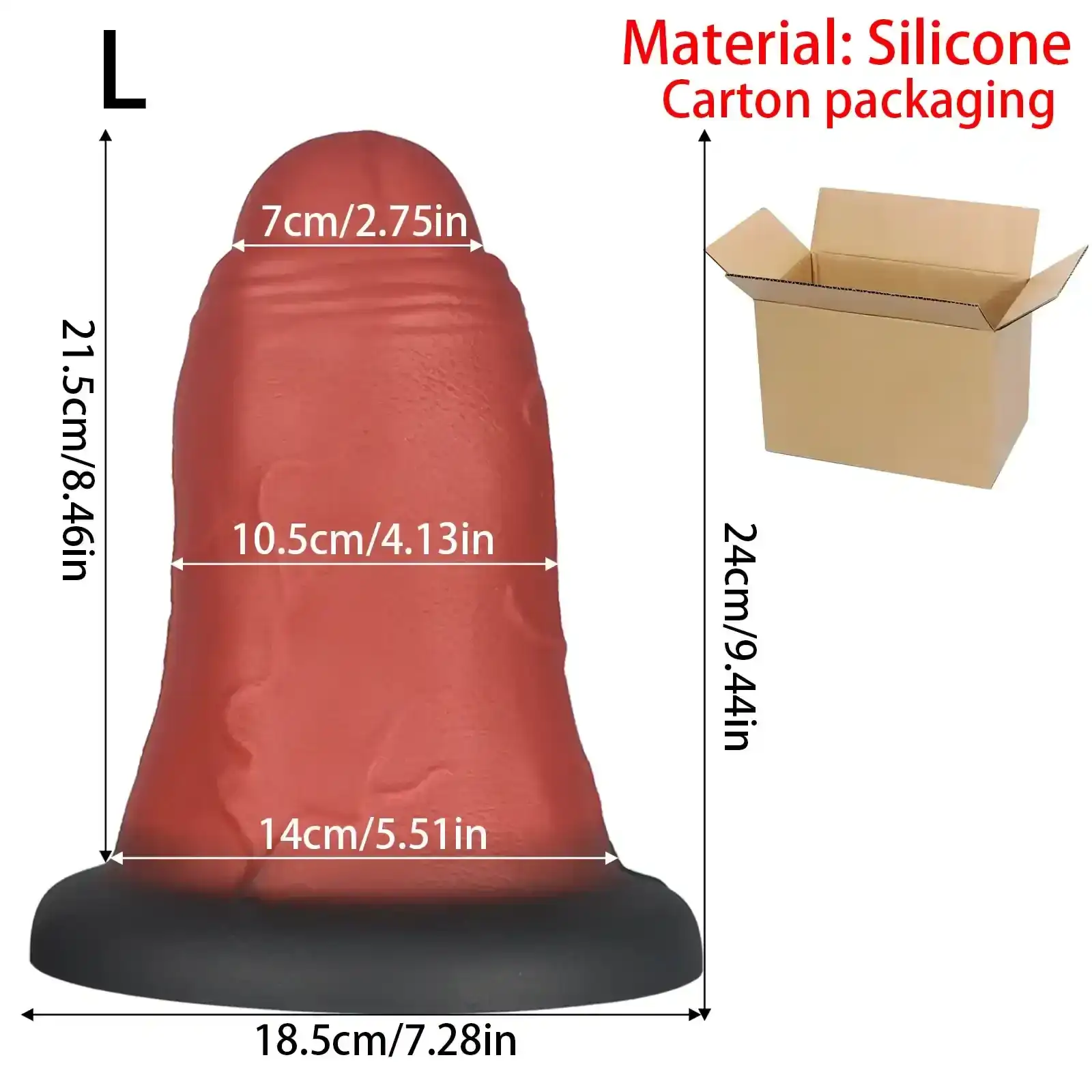 silicona medica plug anal grande