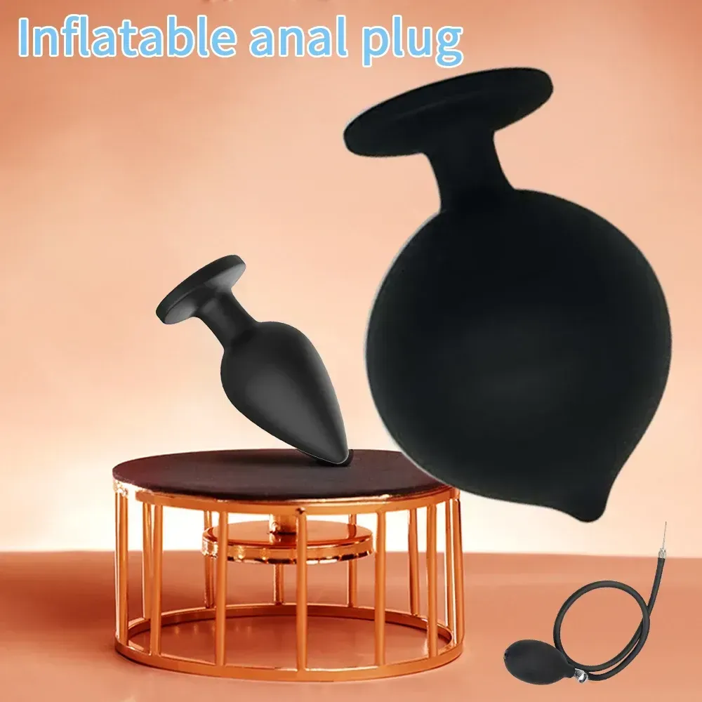 silicona medica plug anal inflable grande