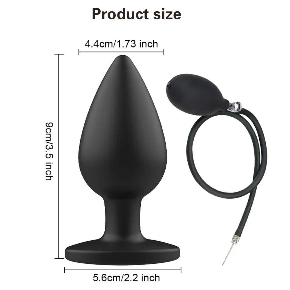 silicona medica plug anal inflable liso