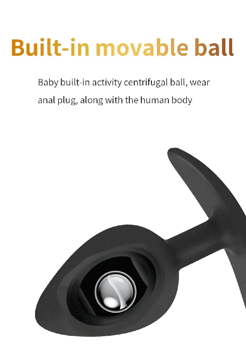 silicona medica plug anal negro 1