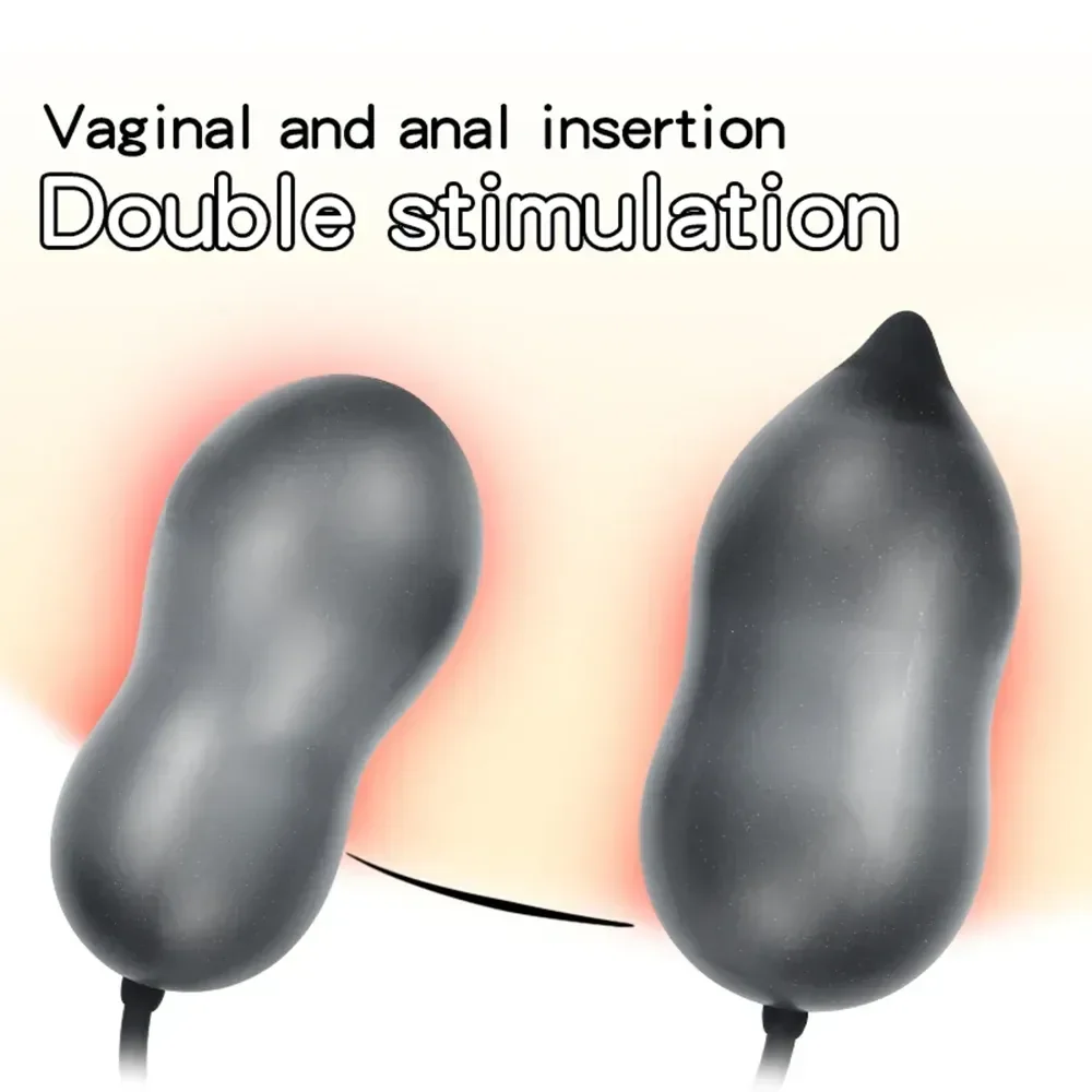 silicona negra plug anal inflable