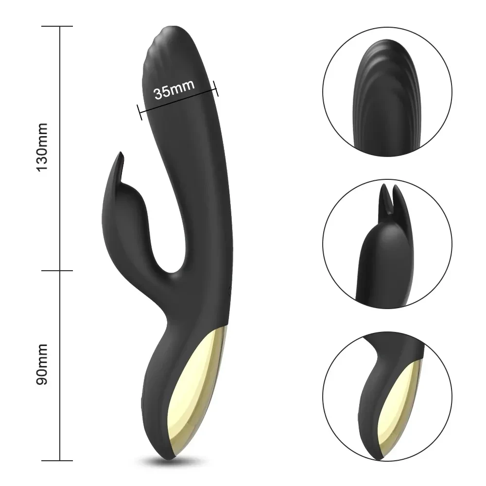 silicona suave vibrador doble estimulacion