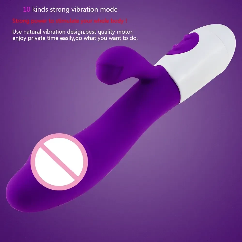 silicona suave vibrador doble rabbit