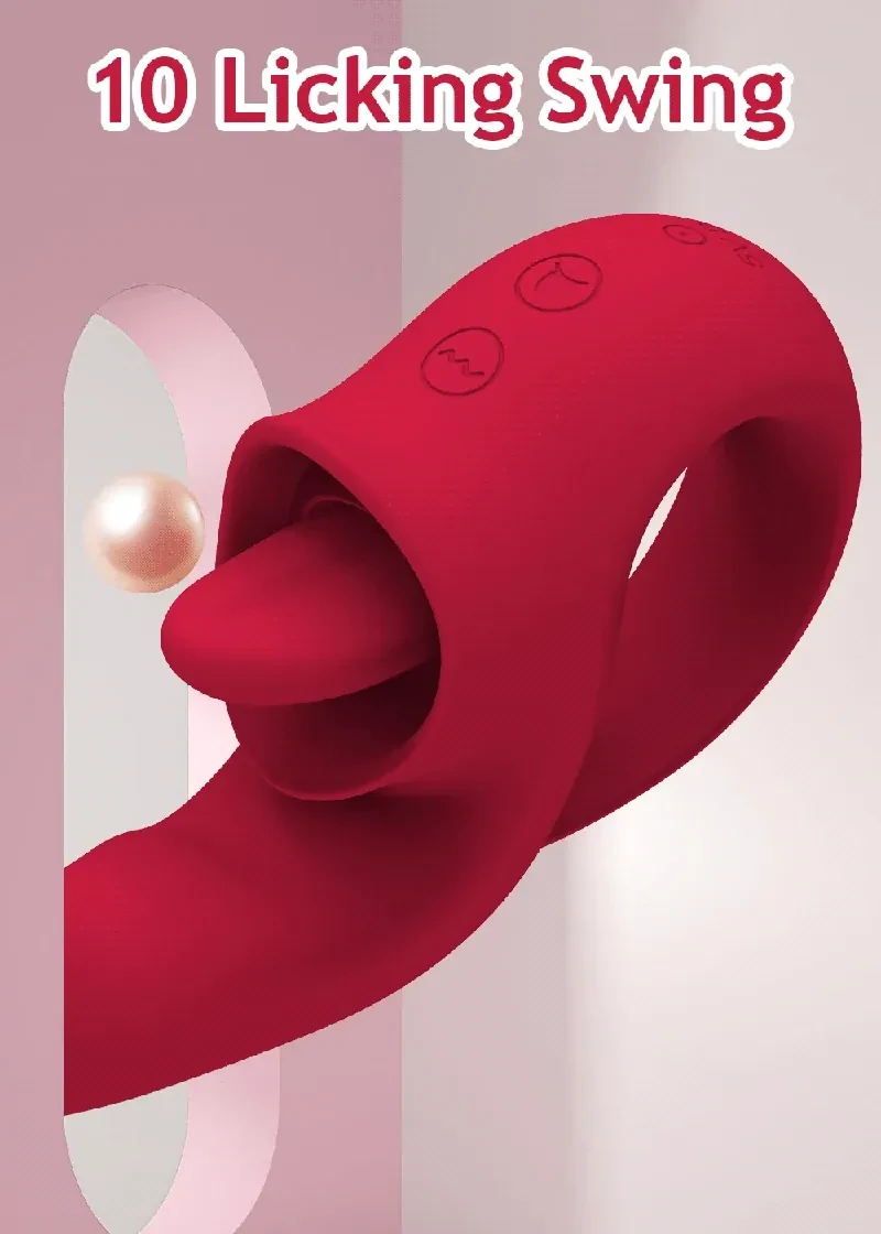 silicona vibrador forma de lengua