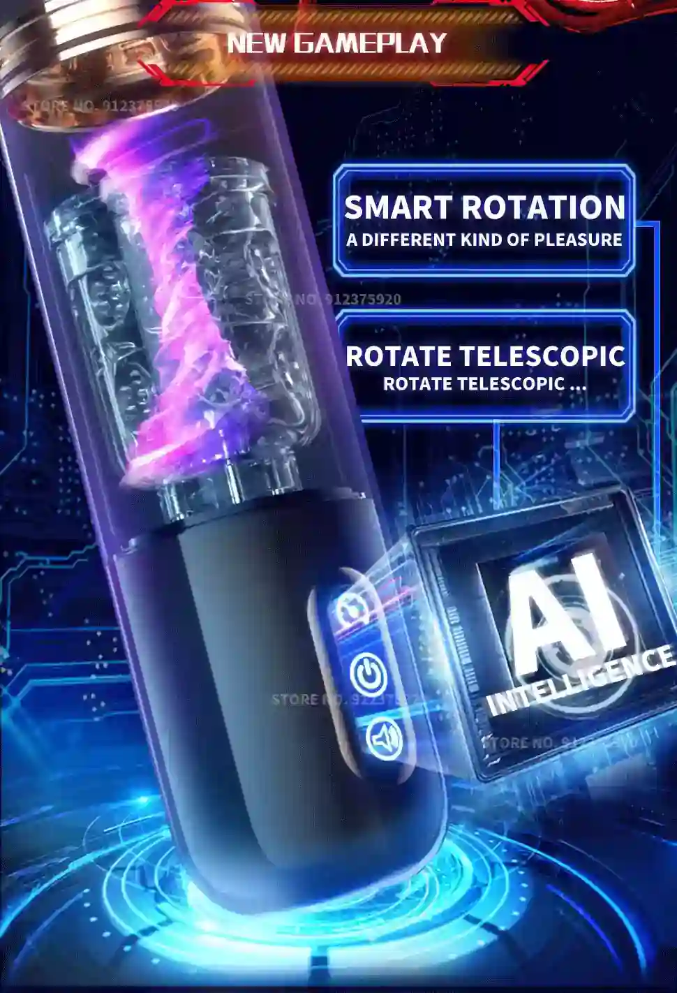 simulador fellatio tpe con movimiento telescopico