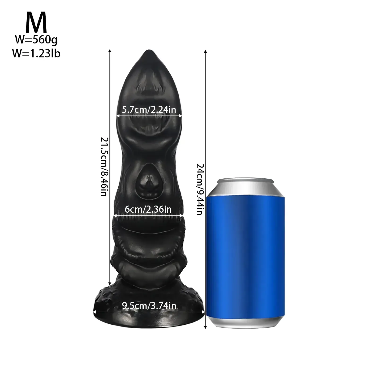 tapon anal con textura y ventosa