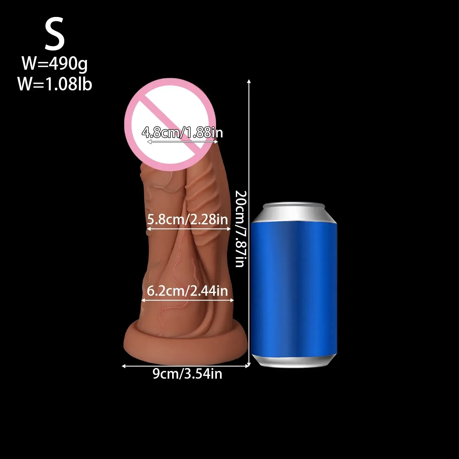 tapon anal forma monstruosa silicona