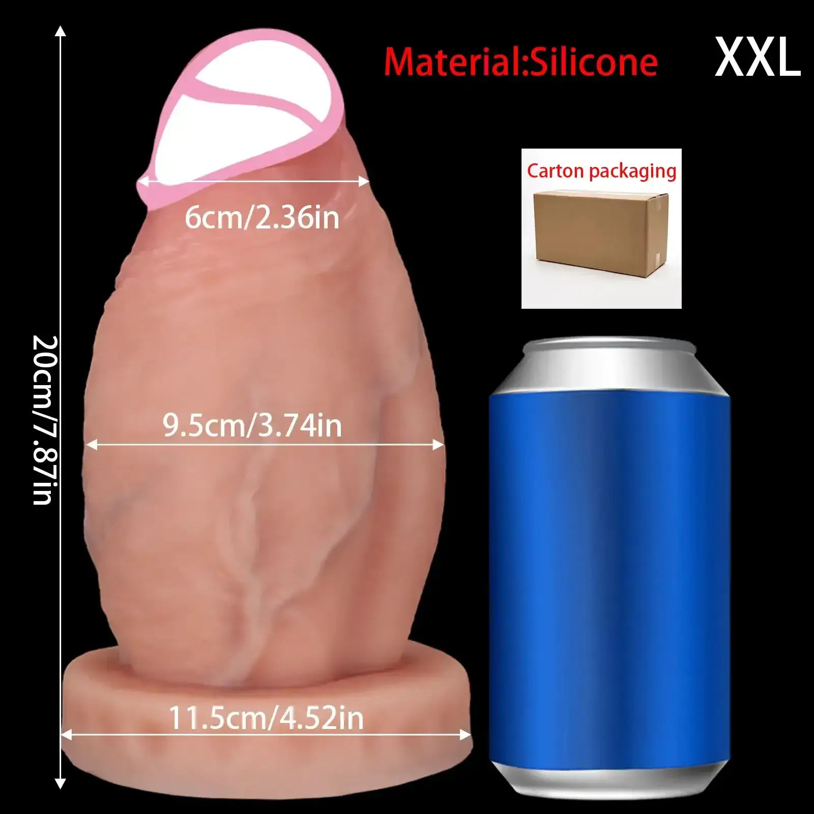 tapon anal silicona medica realista grande