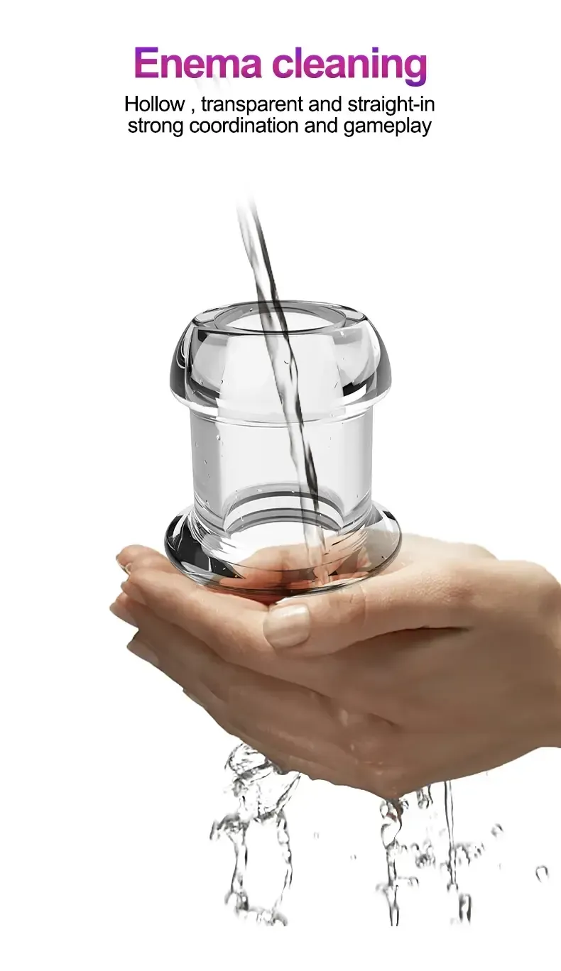 tapon anal transparente con orificio