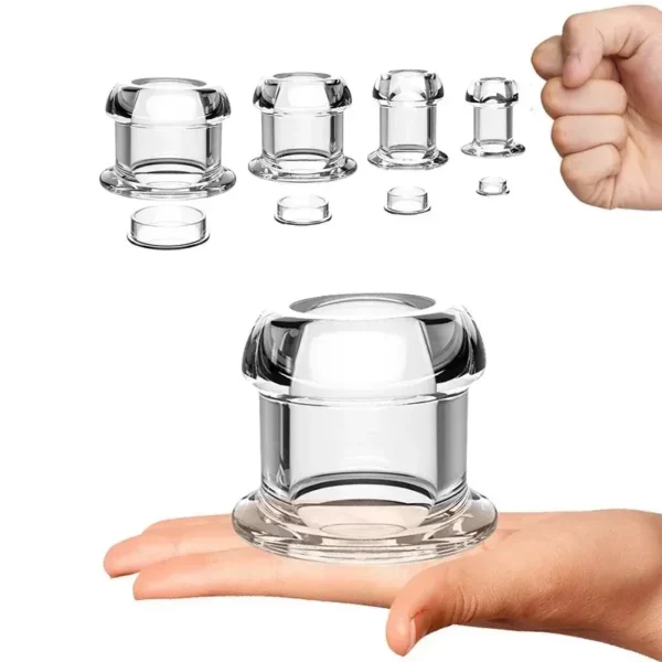 tapón anal transparente pequeño hueco