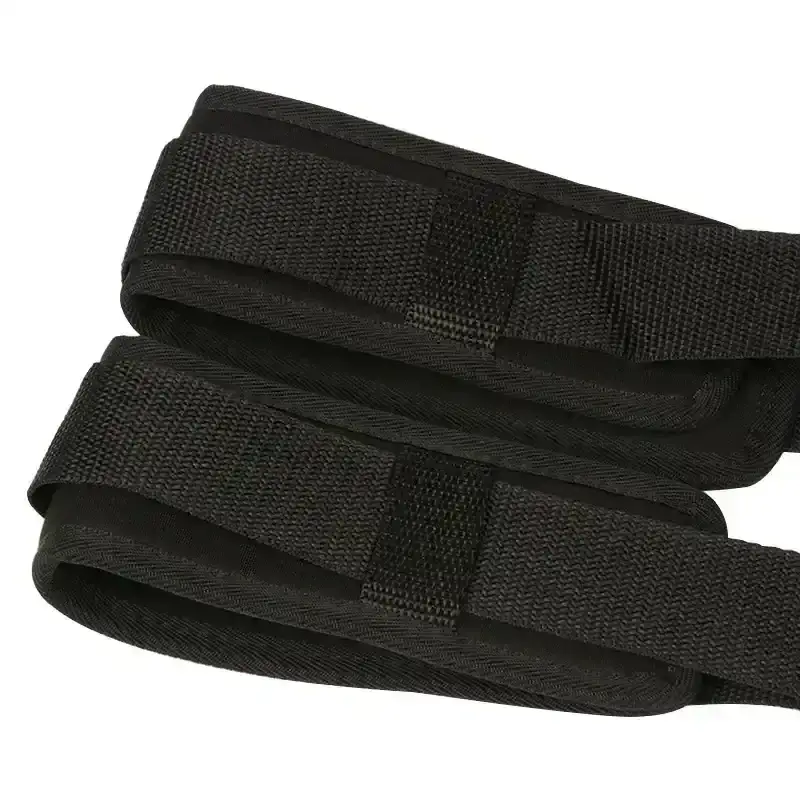 tobilleras sujecion cuero negro ajustable